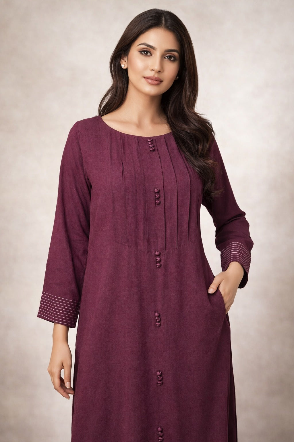 Ayla Maroon Kurta