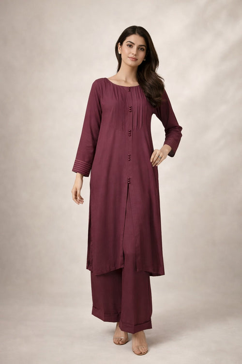 Ayla Maroon Kurta